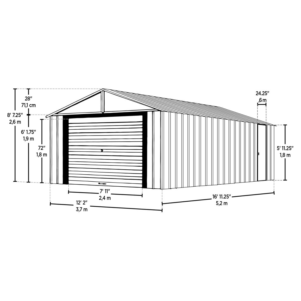 Garage 12 x 17 ft