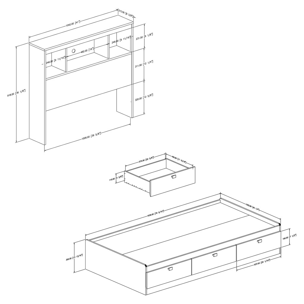 Bed and Headboard Set