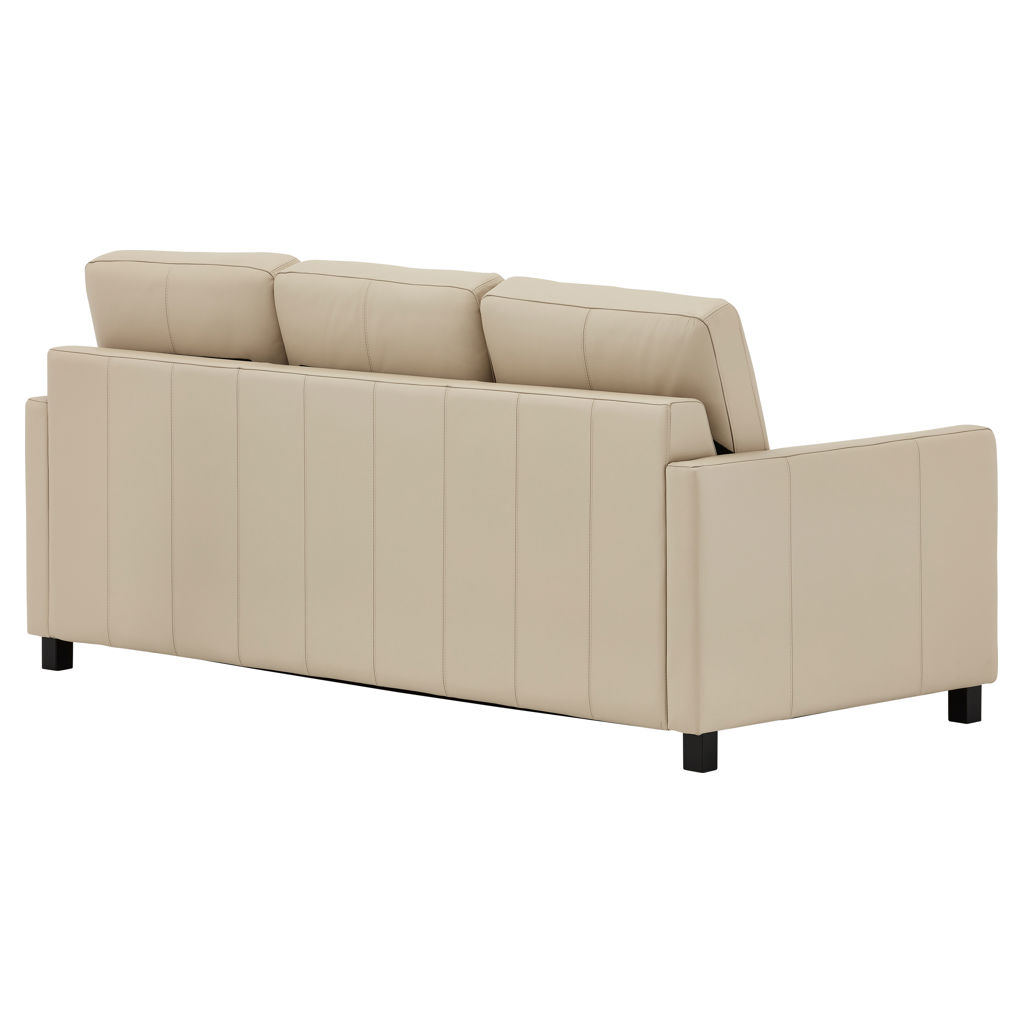 Sofa-lit en cuir matelas grand 2 places