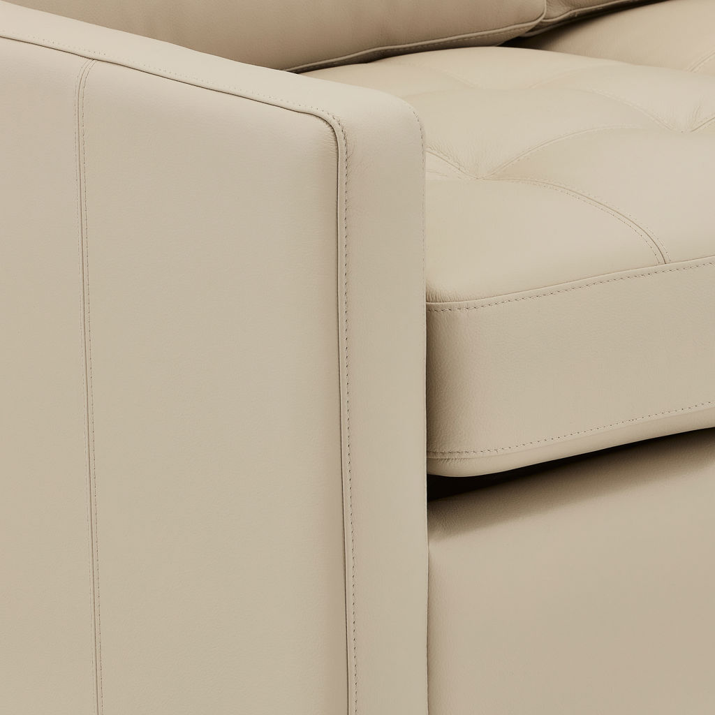 Sofa-lit en cuir matelas grand 2 places