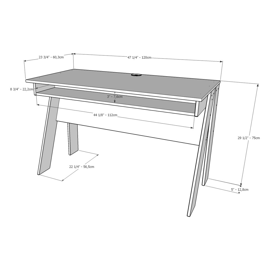 Tangent Home Office Desk