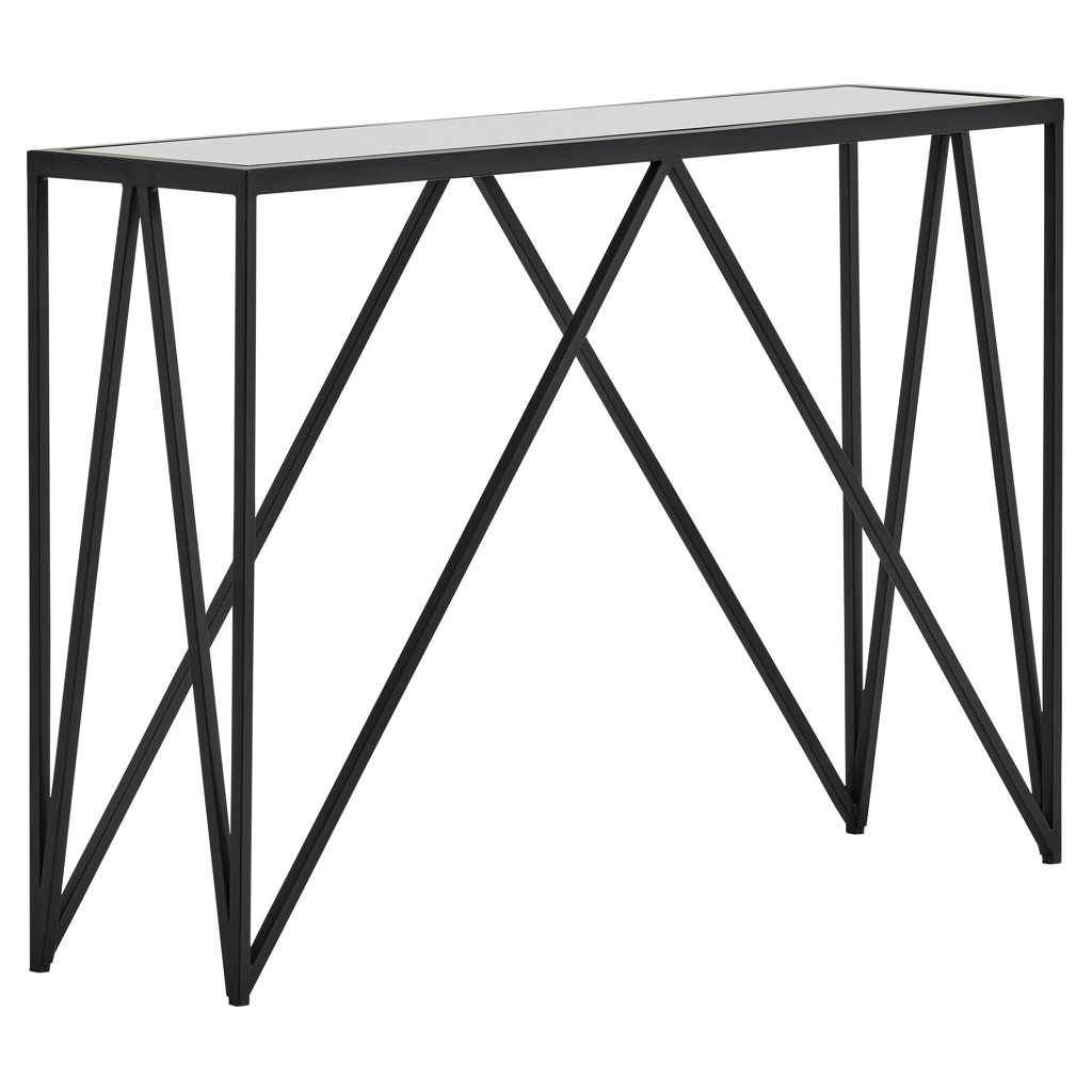 Console table with glass top