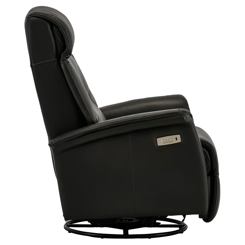 Fauteuil berçant inclinable motorisé en cuir