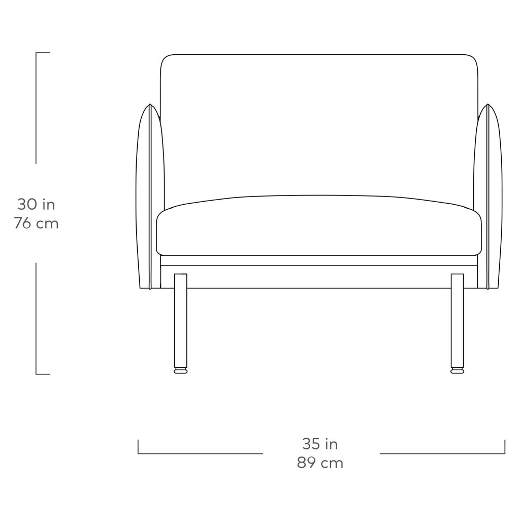 Fauteuil d'appoint en tissu - Foundry