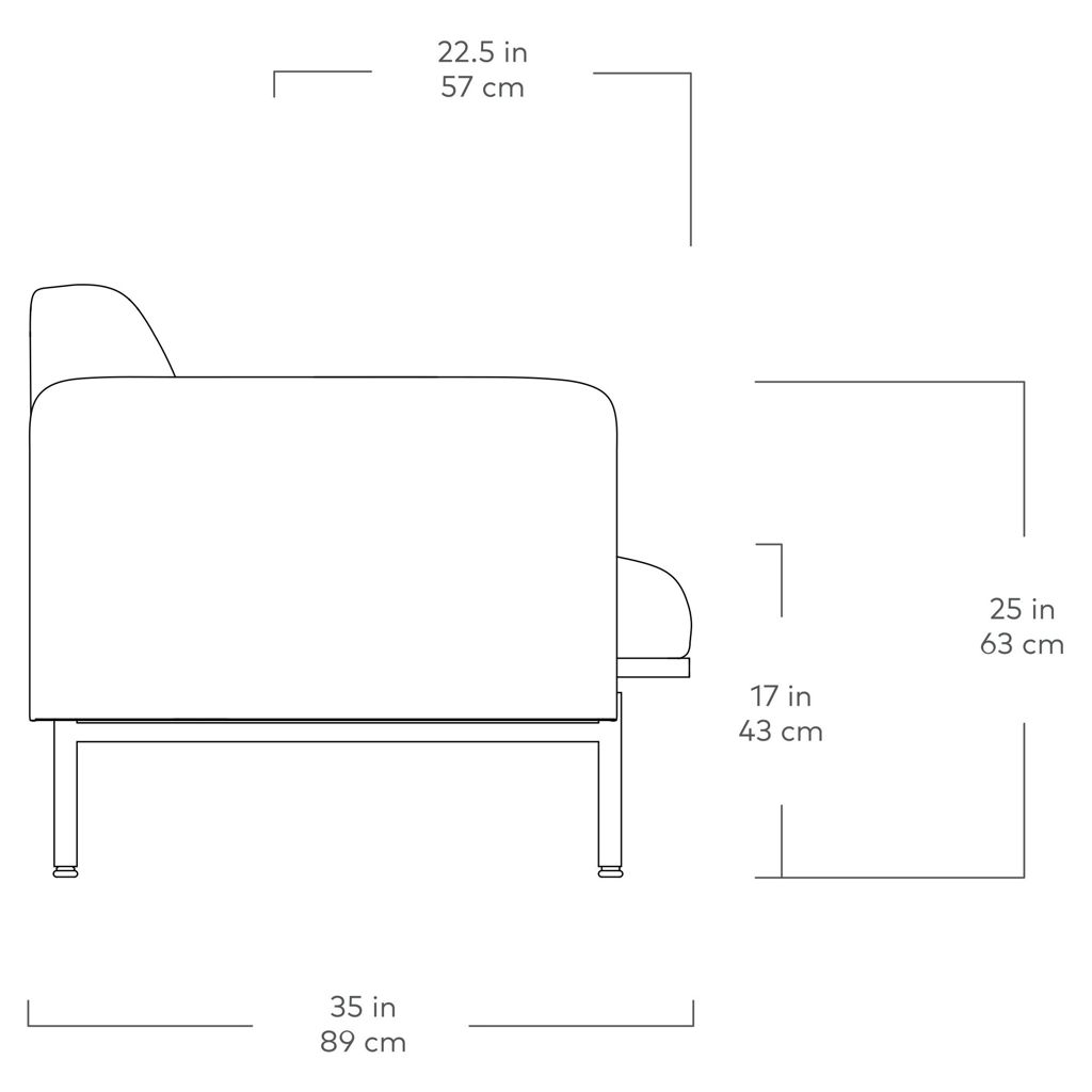 Fauteuil d'appoint en tissu - Foundry