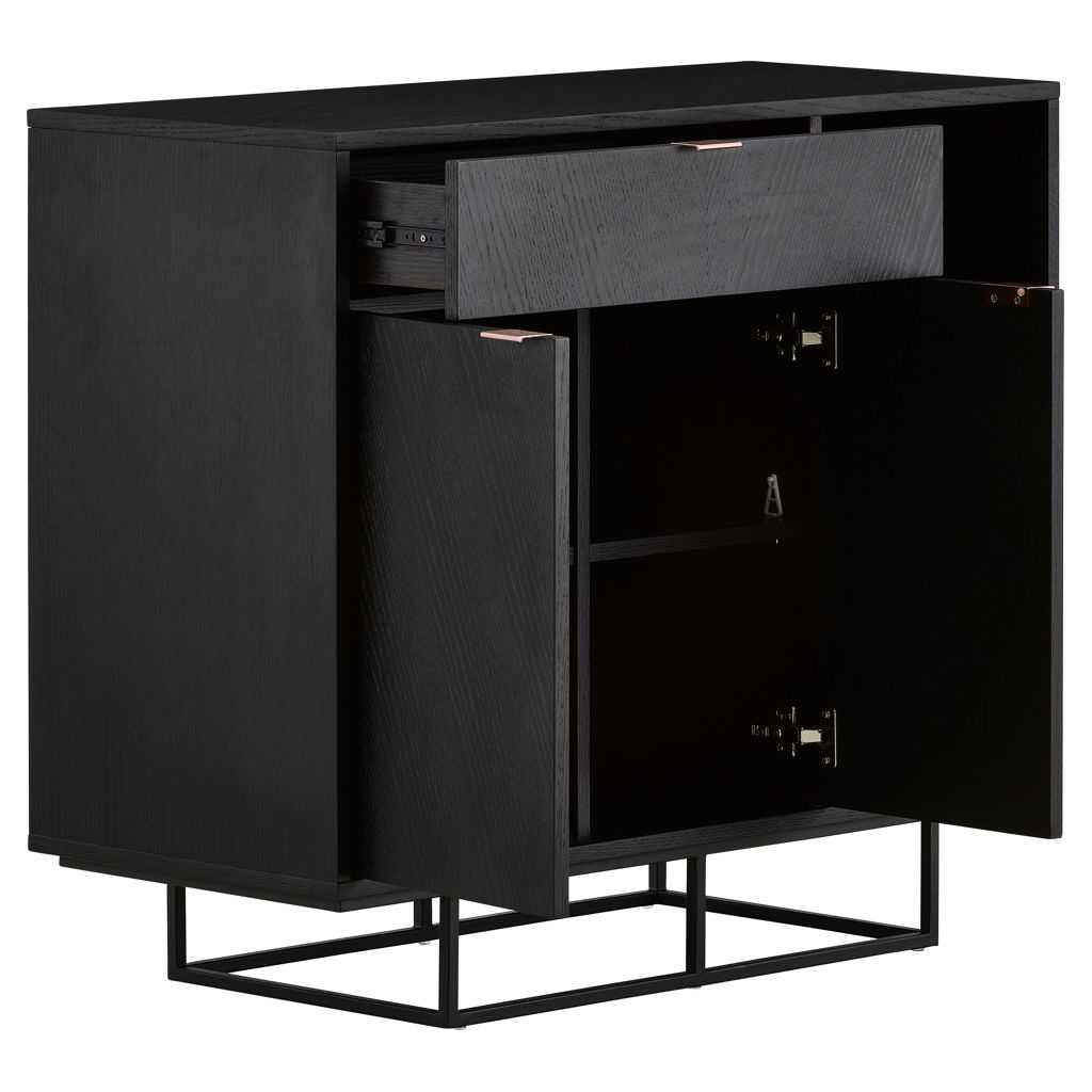 Myles Black Oak Cabinet Gus ECCBMYLE-OB