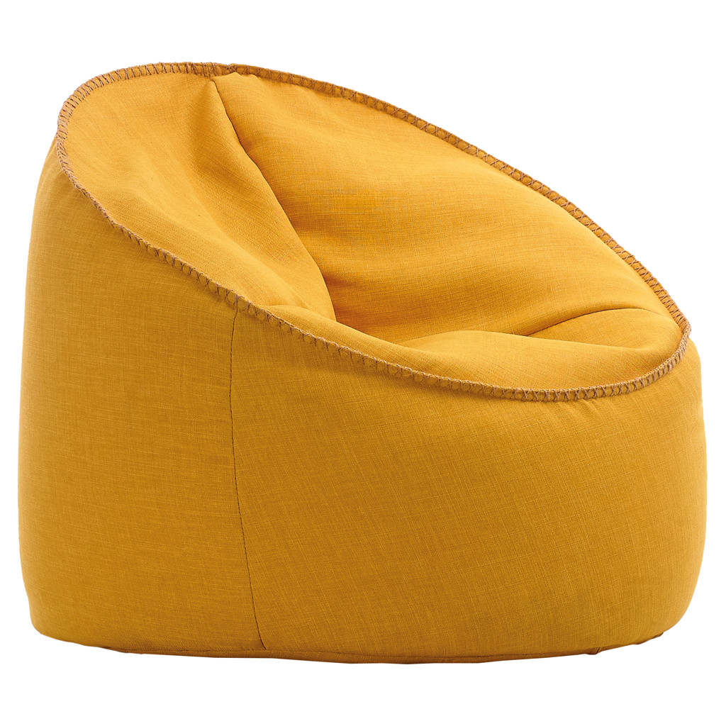 Beanbag en tissu jaune