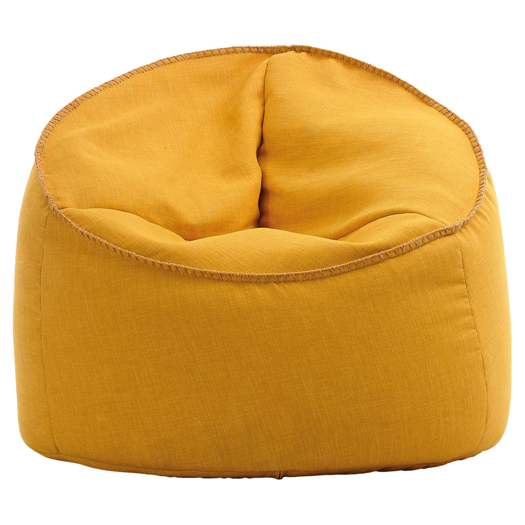 Beanbag en tissu jaune