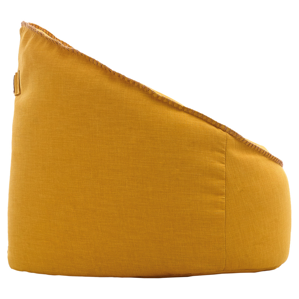 Beanbag en tissu jaune