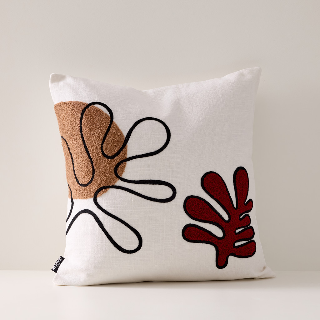 Coussin en coton - Erin blanc