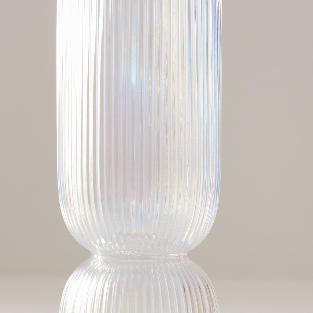 Vase en verre blanc 10 po