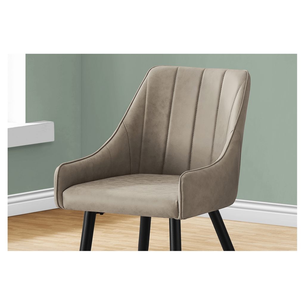 Ensemble De 2 Chaises De Salle à Manger Rembourrées En PU Gris | Leroy