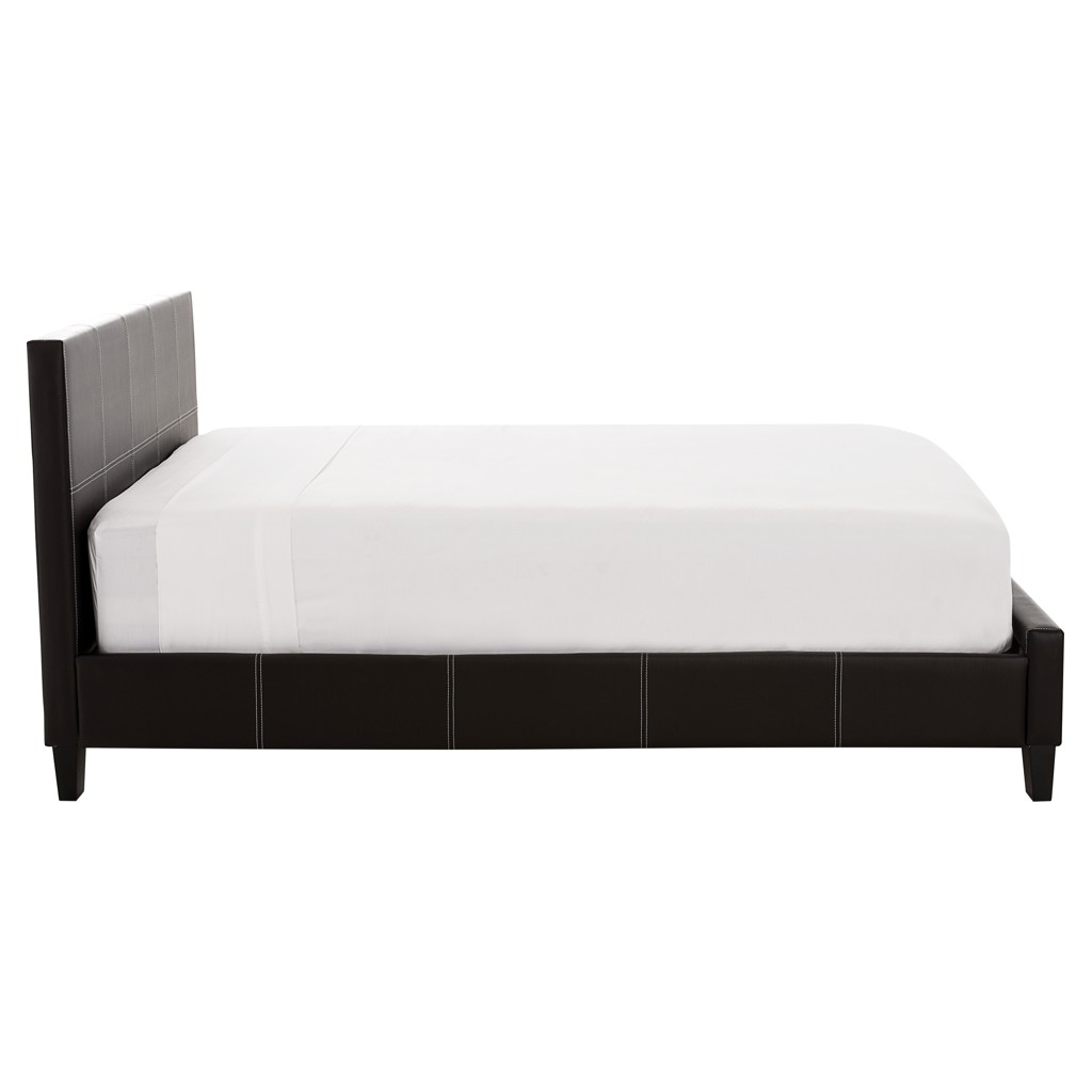 Brown Upholstered Bed (Queen)