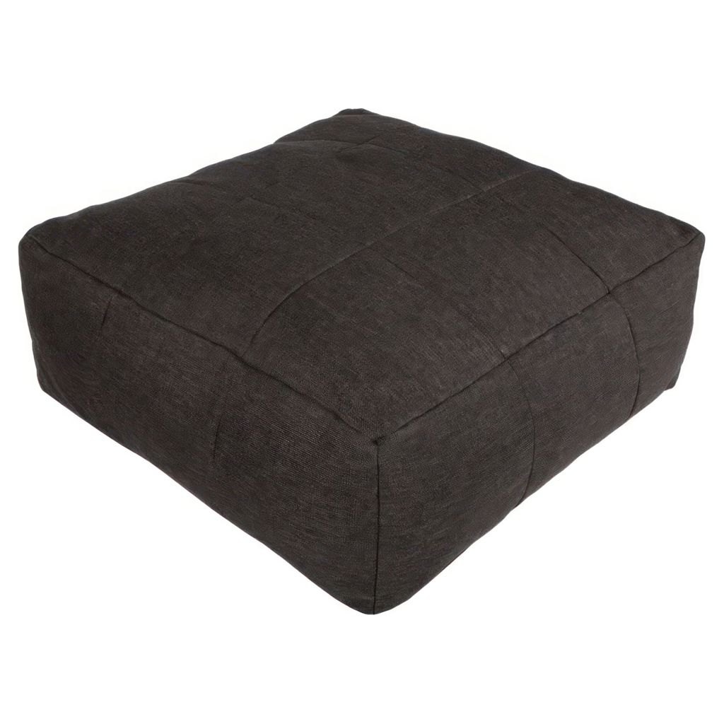 Atmosphera Pouf De Rangement En Bouclette - Blanc - Pouf - Rue Du Commerce