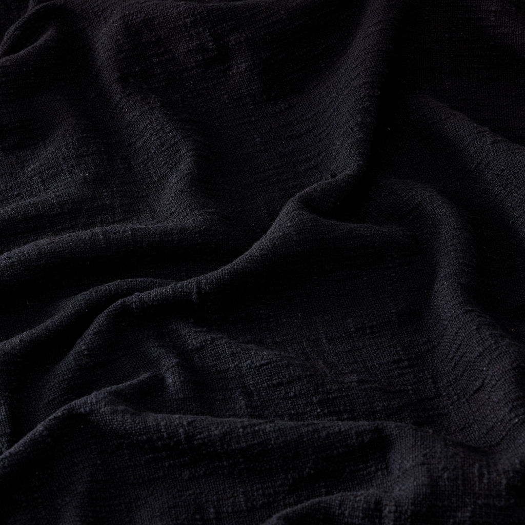 100% Cotton Black Throw 50