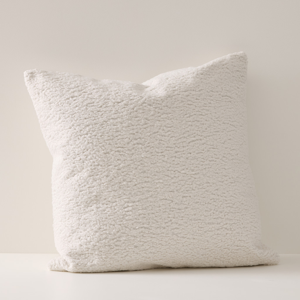 Ivory Boucle Cushion