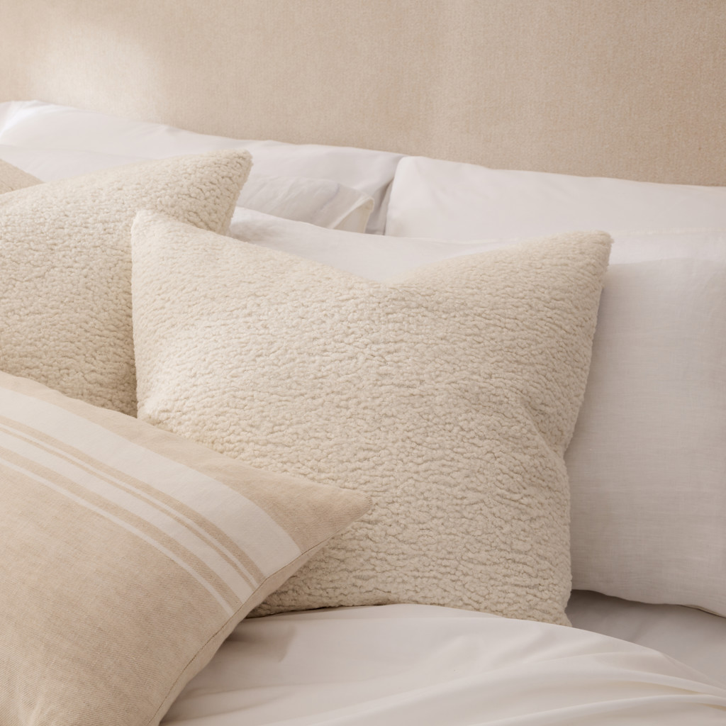 Ivory Boucle Cushion