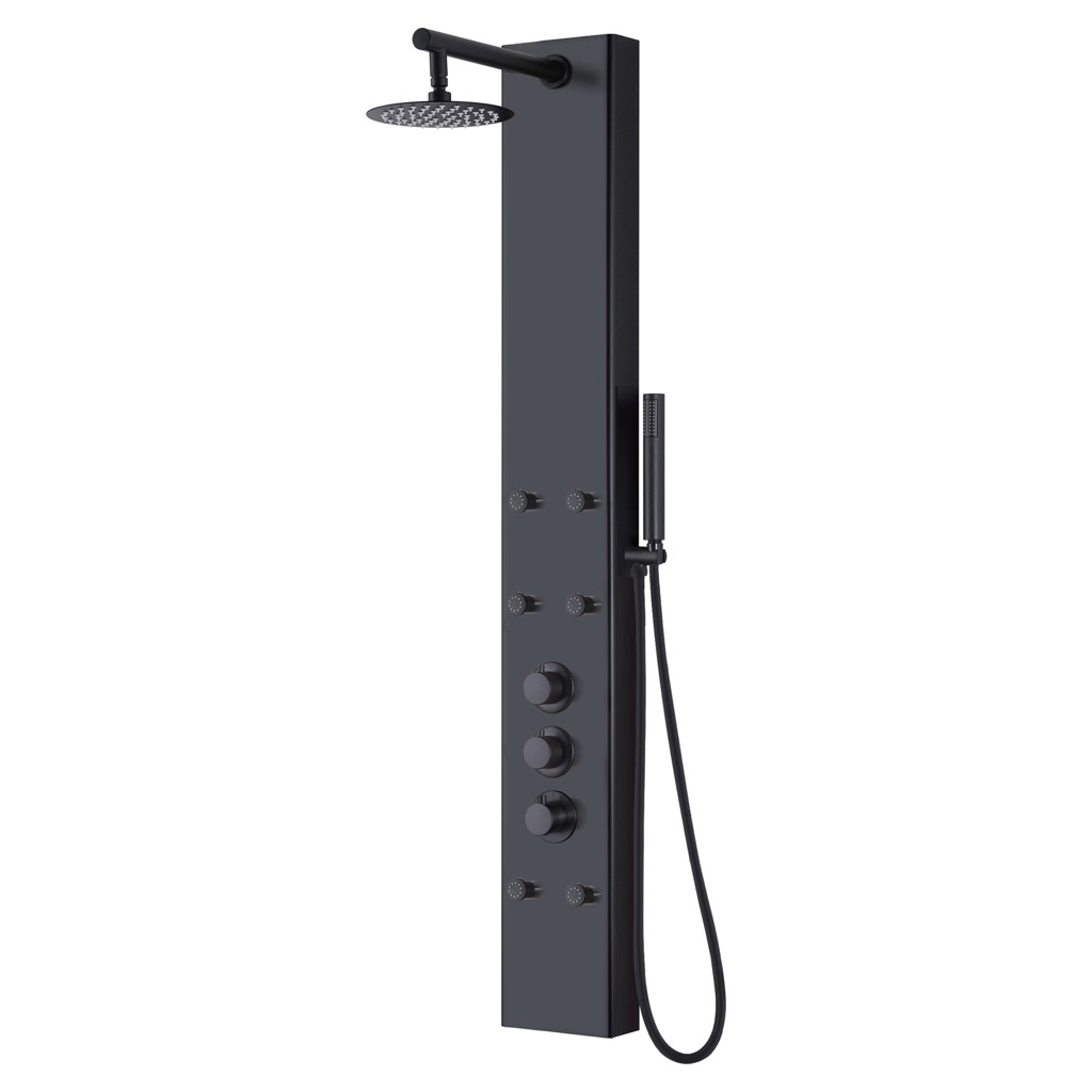 Pierce-14 Black Stainless Steel Shower Column