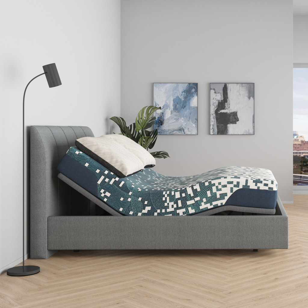 Base de lit ajustable avec matelas semi-ferme Zed-Confort Pixel - Simple XL