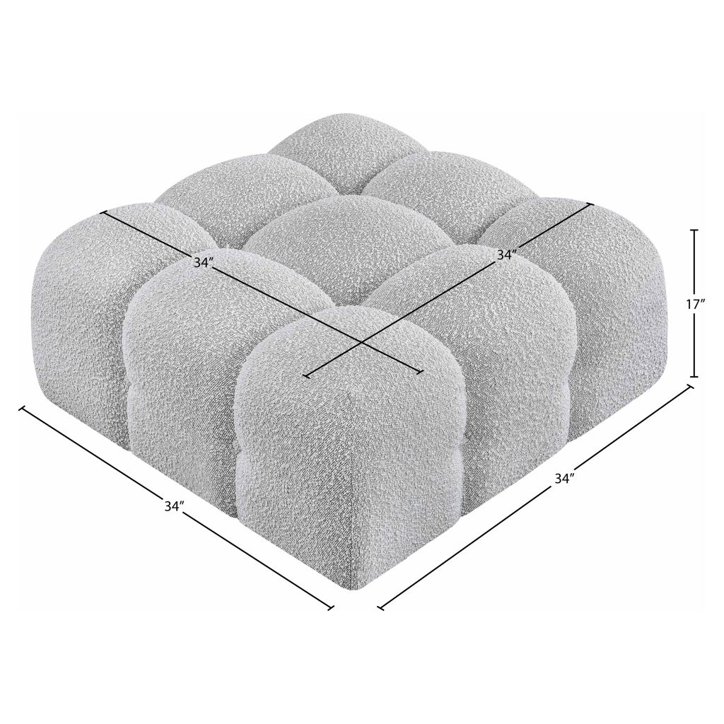 Pouf en tissu Ames