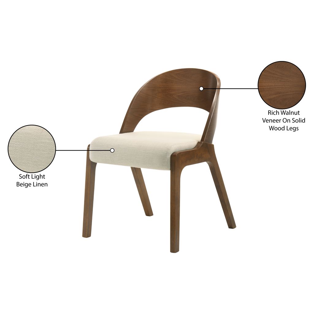 Woodson Dining Chair Meridian Furniture 868BEIGE-C | Tanguay