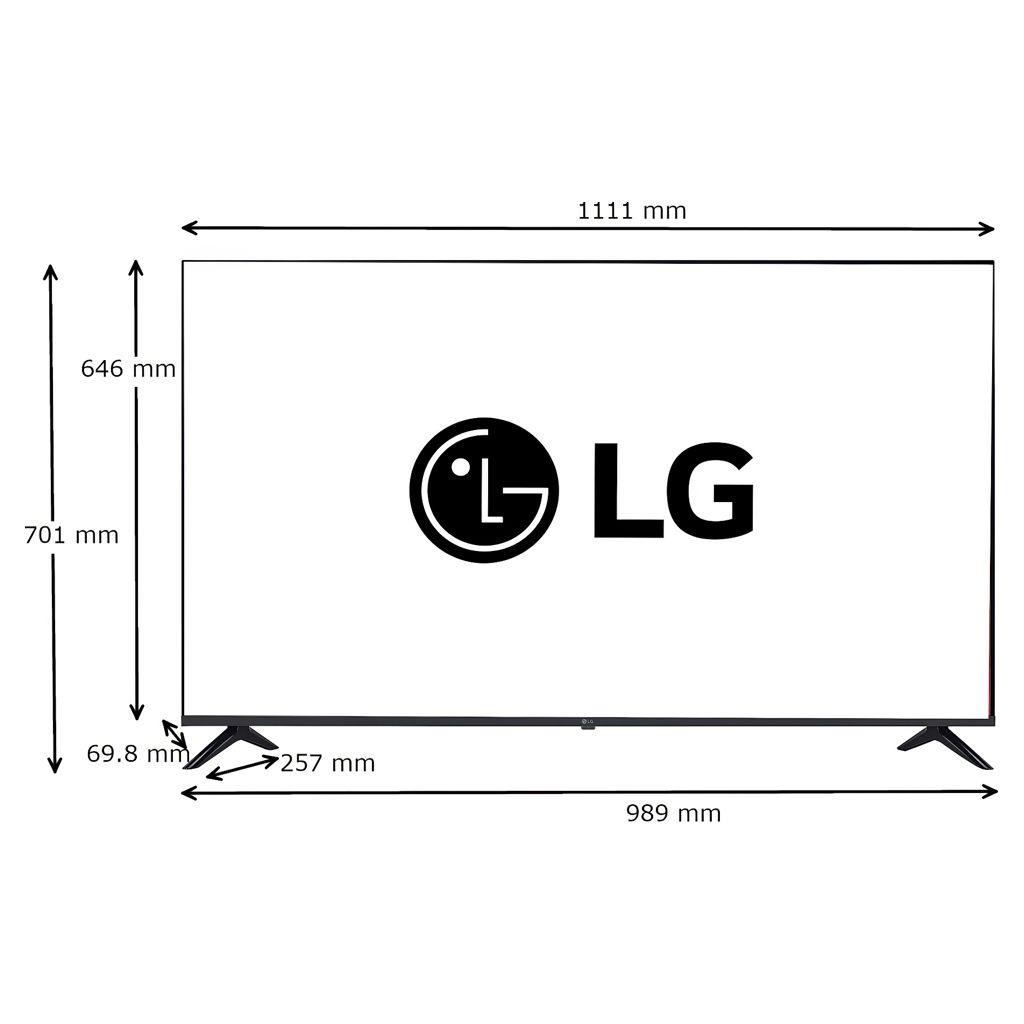 Téléviseur UHD 4K écran 50 po