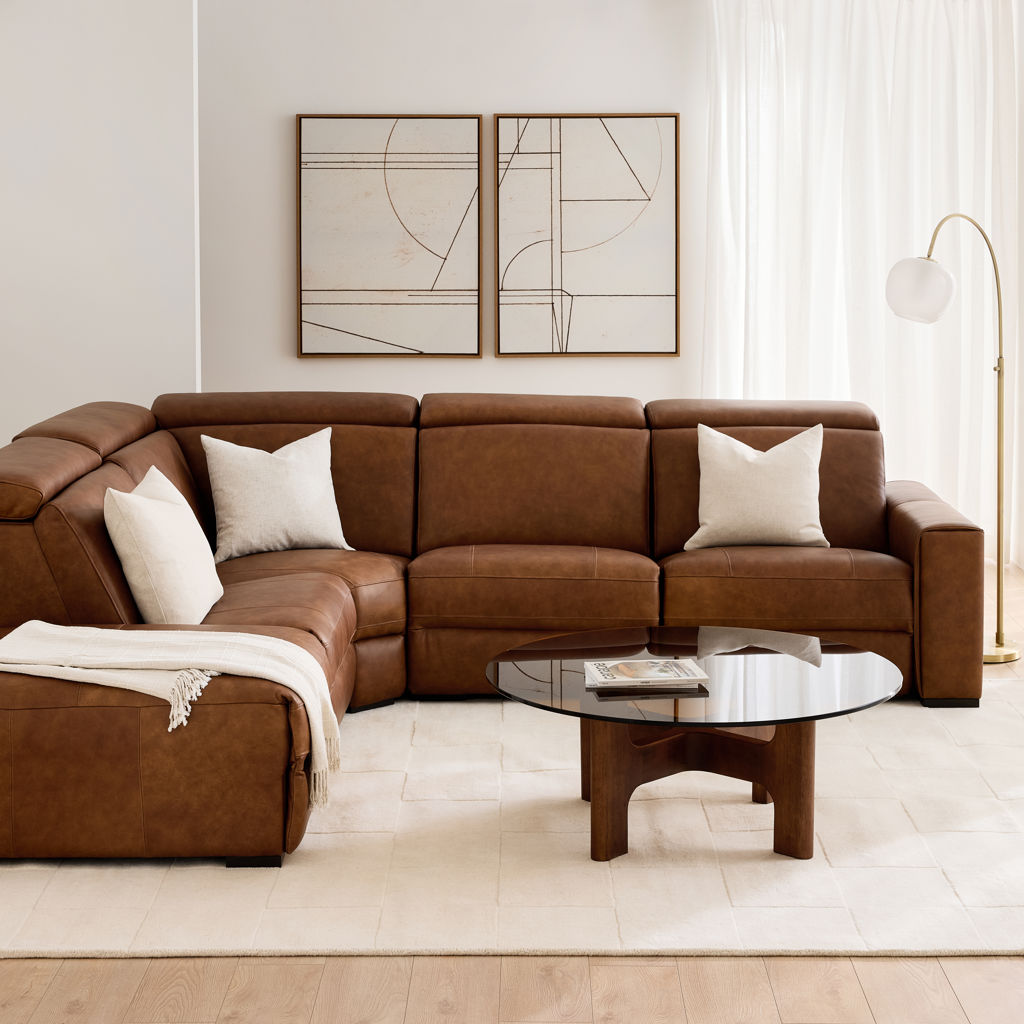 4-pc Power Recline Leather Sectional