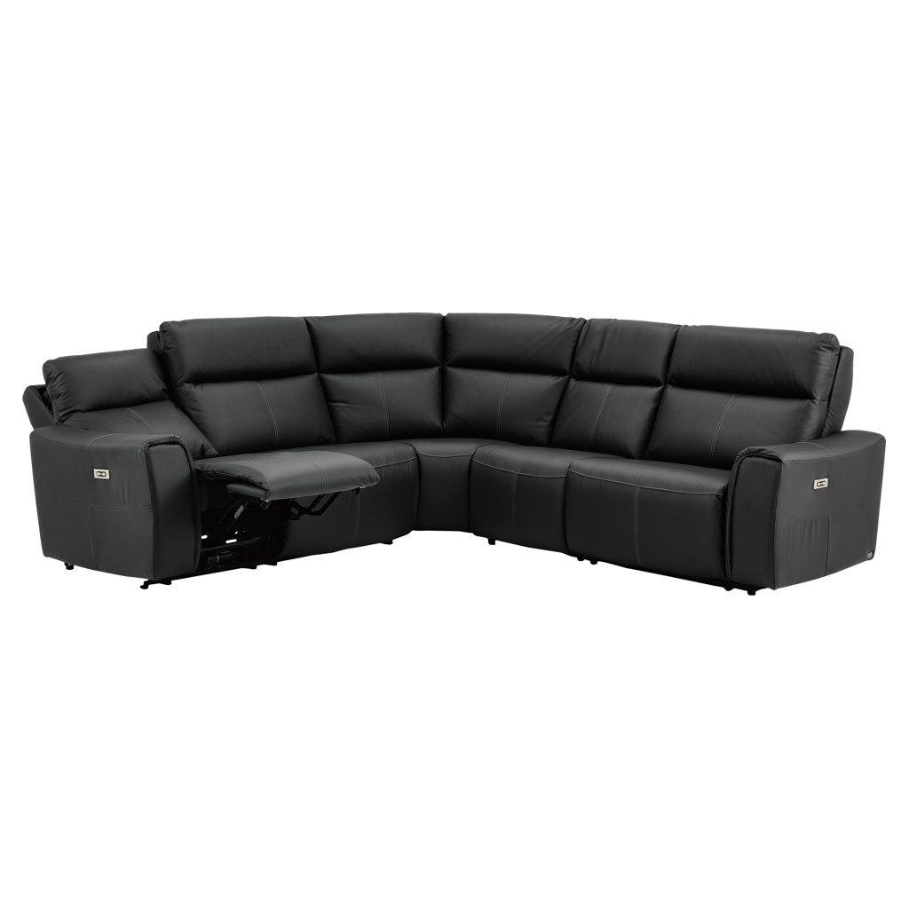 5-pc Power Recline Leather Sectional