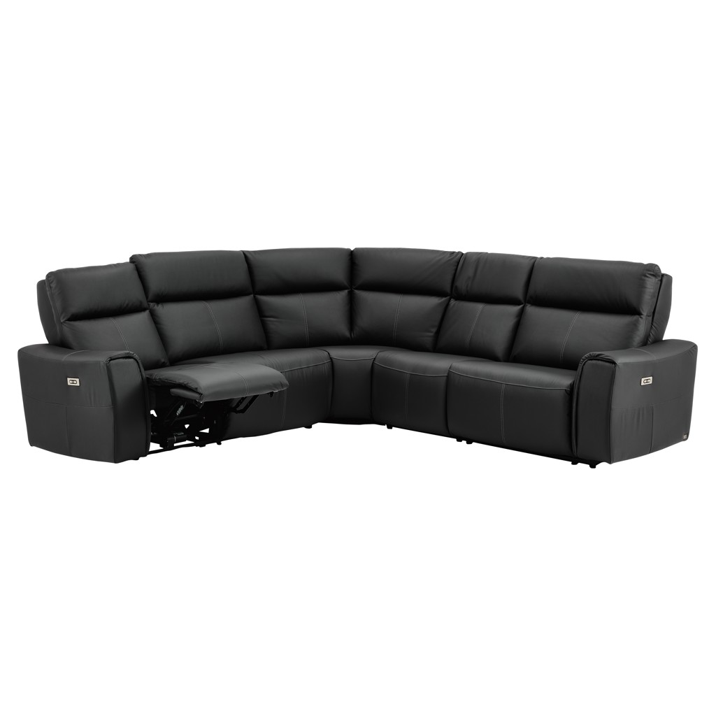 5-pc Power Recline Leather Sectional