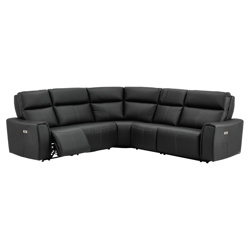 5-pc Power Recline Leather Sectional