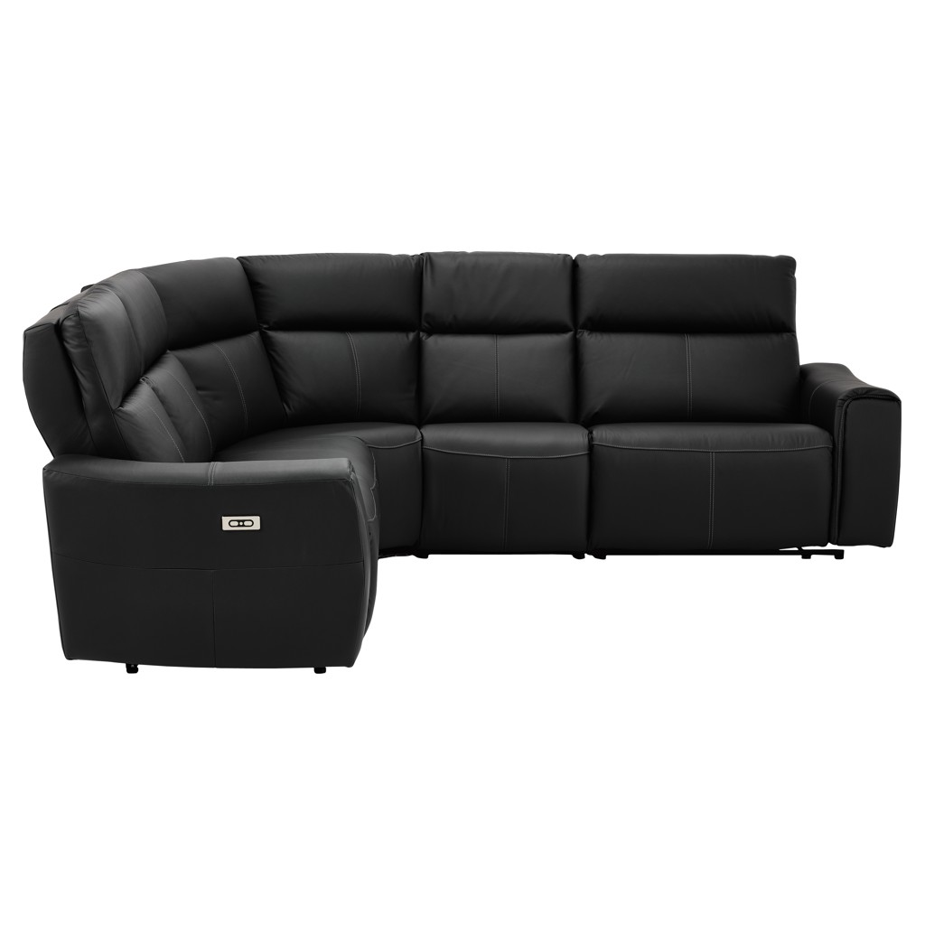 5-pc Power Recline Leather Sectional