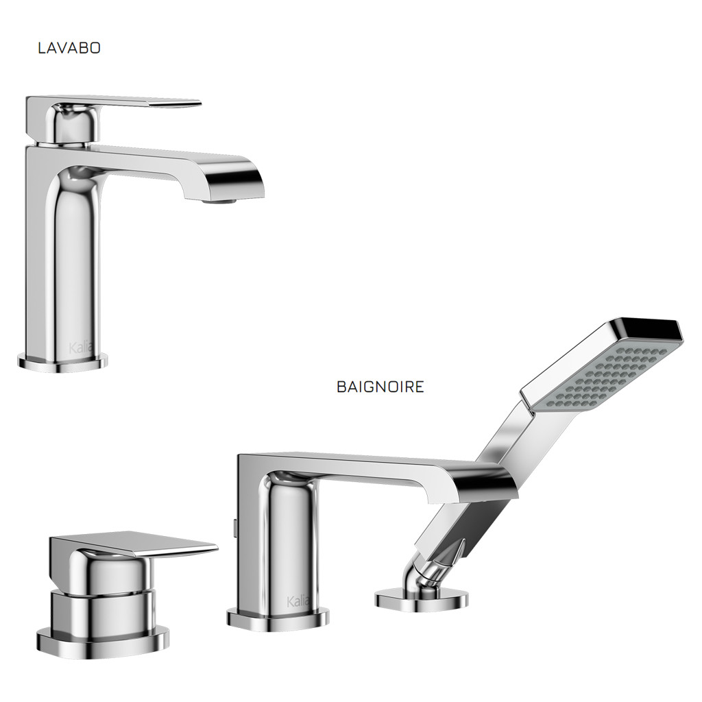 Sobrio Sink and Bath Faucet Set - Chrome