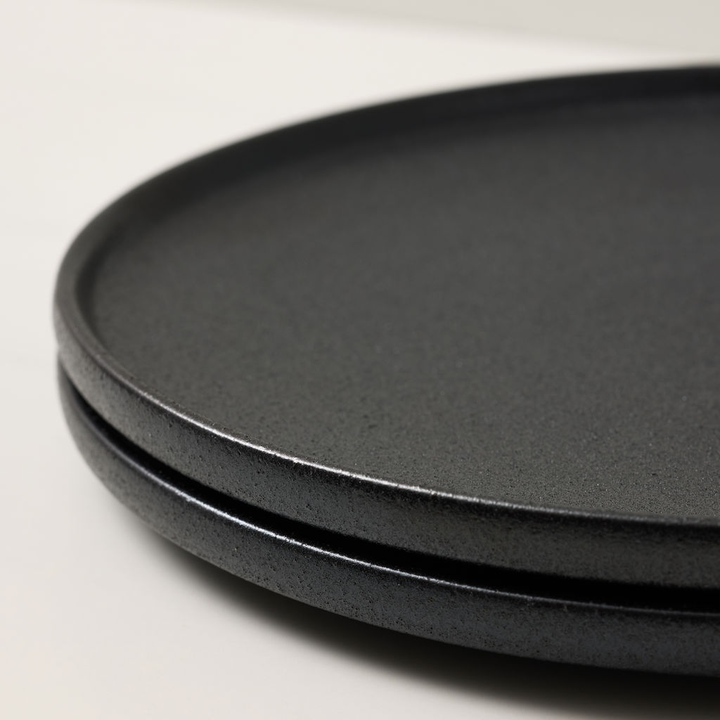 Caviar Black High Rim Porcelain Plate 10