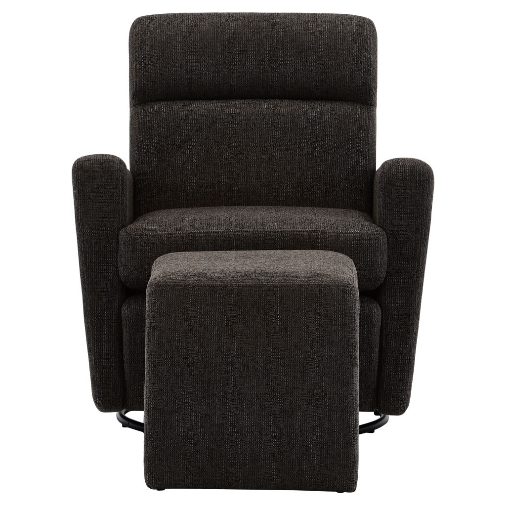 Fauteuil berçant et pivotant avec Pouf - Gabriella