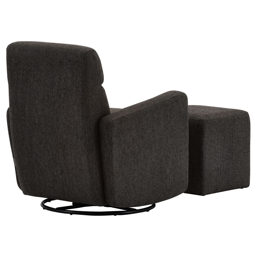 Fauteuil berçant et pivotant avec Pouf - Gabriella