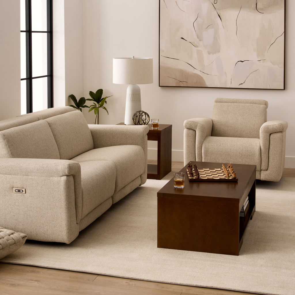 Nevin Power Recline Fabric Sofa