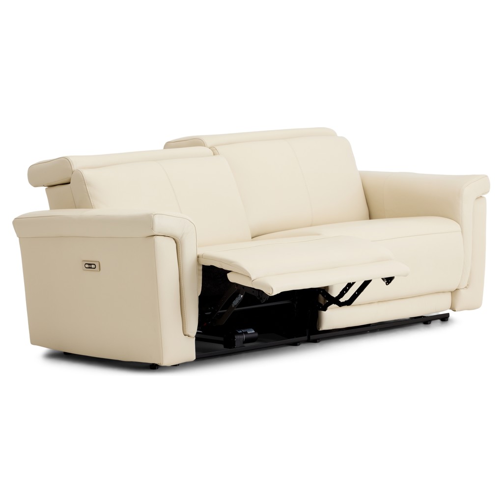 Power Recline Leather Sofa