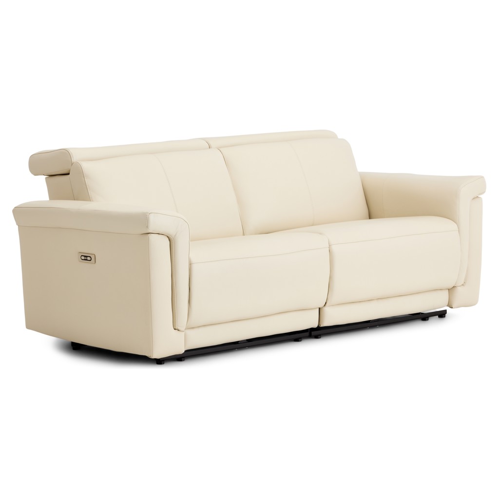 Power Recline Leather Sofa