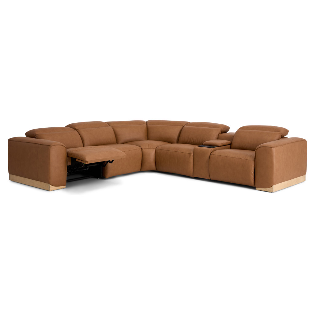 6-pc Leather Sectional Sofa