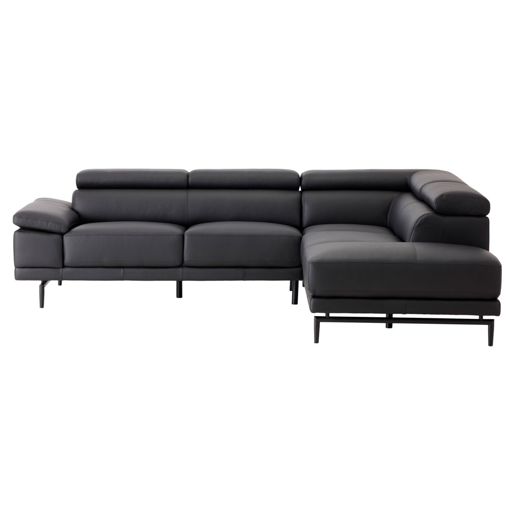 Sho★CCU Power Recline Leather Sectional with Integrated USB and Cup