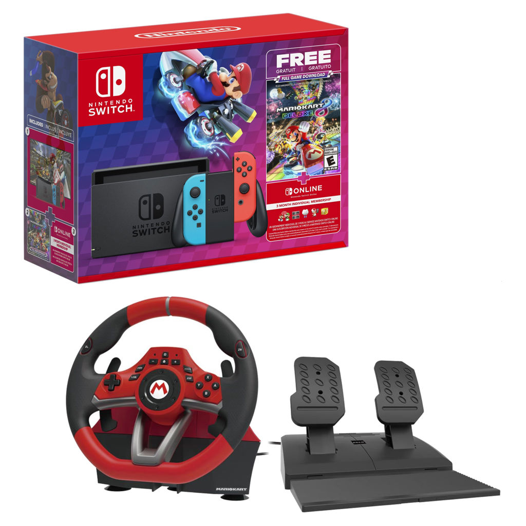 Nintendo Switch HW Mario Kart 8 with Racing Wheel