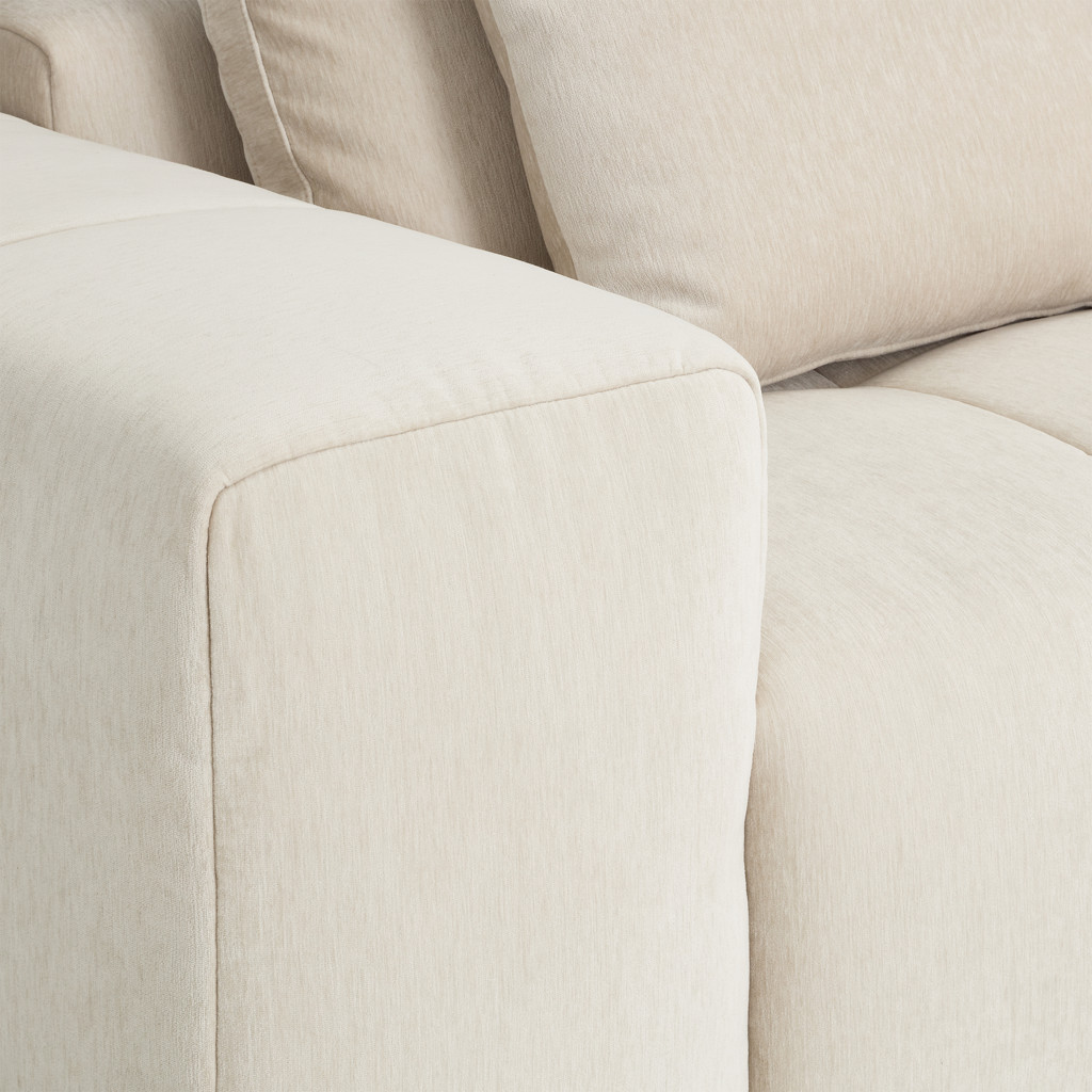 Mallow Collection 3-pc Fabric Modular Sectional Mobital