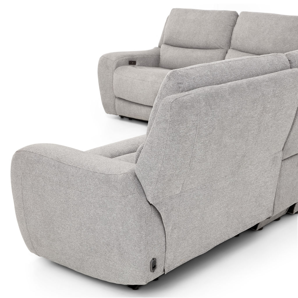 Power Recline Sectional with Integrated Cup Holders AN WAH
