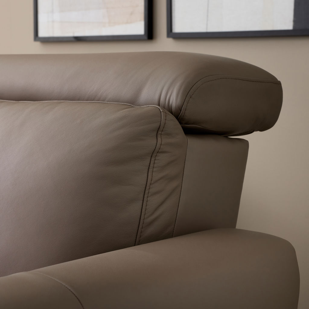 Florent Leather Power Recline Condo Sofa