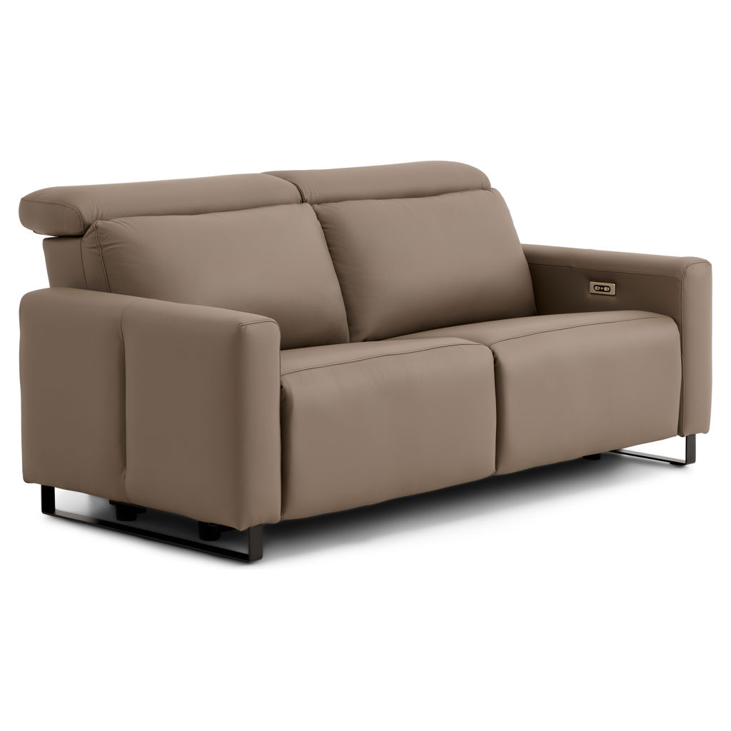 Florent Leather Power Recline Condo Sofa