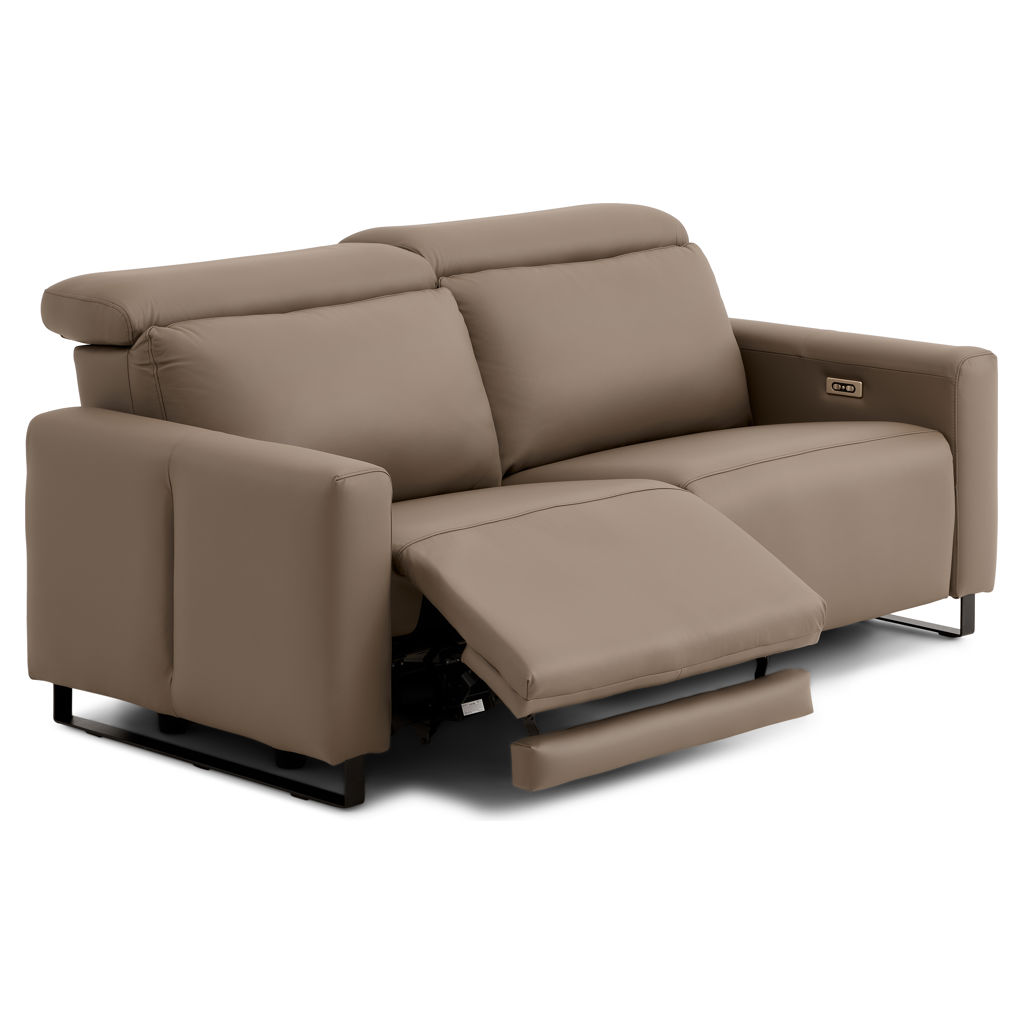 Florent Leather Power Recline Condo Sofa