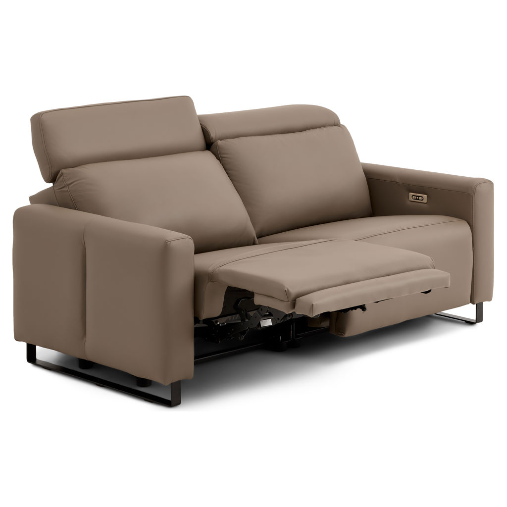 Florent Leather Power Recline Condo Sofa