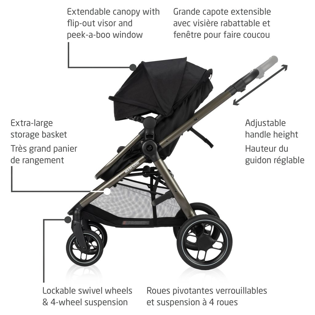 Zelia Luxe 5-in-1 Modular Travel System Maxi-Cosi 01363CHCT | Tanguay