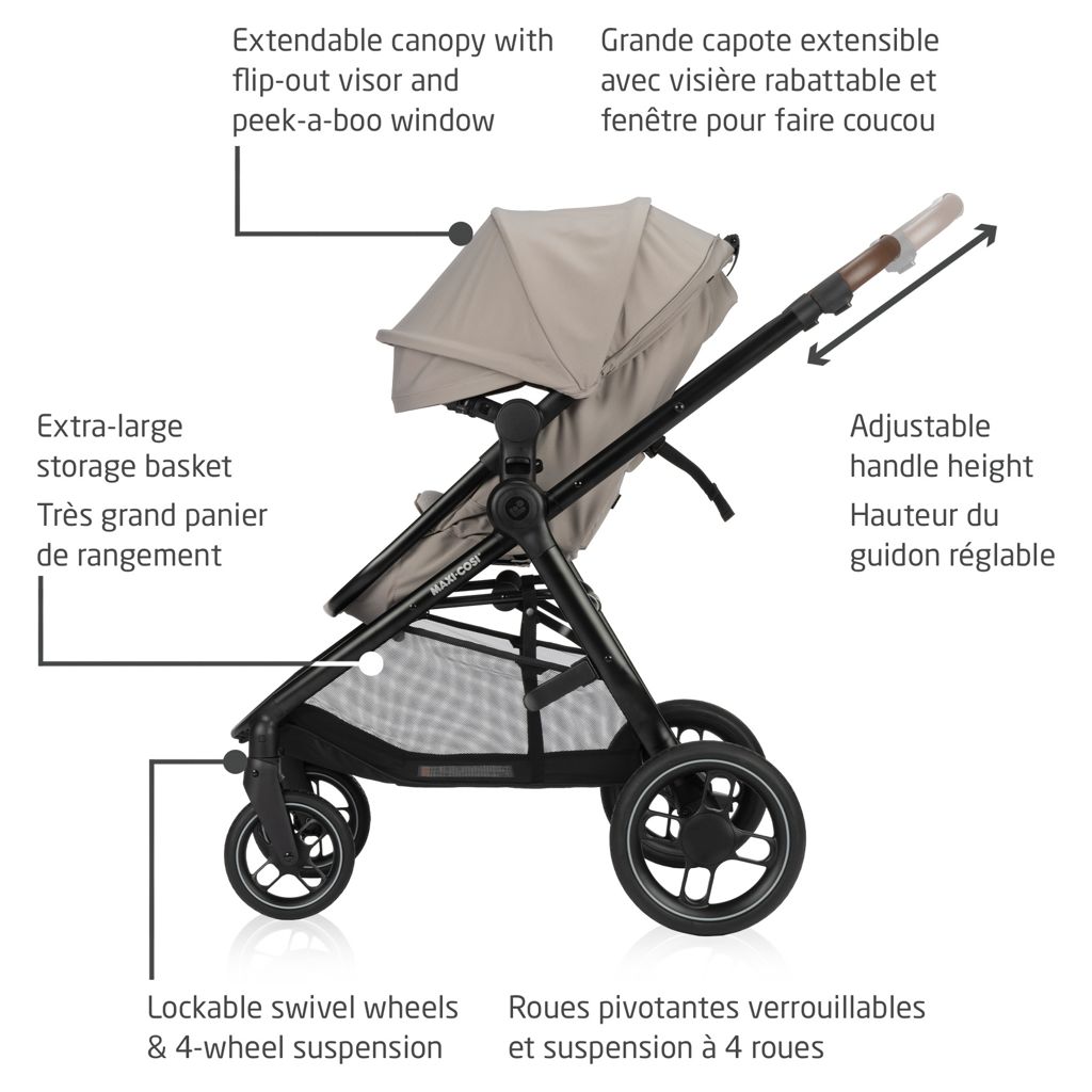 Zelia Luxe 5-in-1 Modular Travel System Maxi-Cosi 01363CGYQ | Tanguay