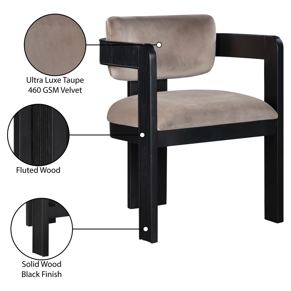 Sacha Dining Chair Meridian Furniture 11095TAUPE-C | Tanguay